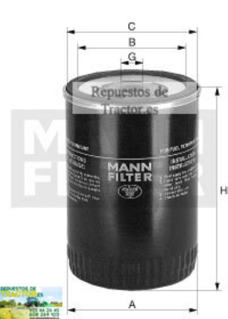 FILTRO COMBUSTIBLE MANN