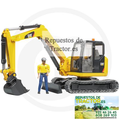 MINIEXCAVADORA CON OBRERO