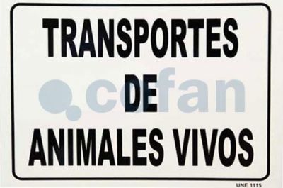 PLACA ANIMALES VIVOS